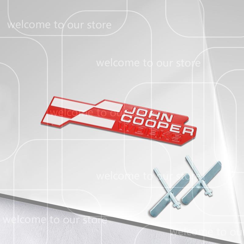 3D New JCW Car Sticker Front Grille Zinc Alloy Emblem For Mini Cooper S U25 J01 J05 Aceman F66 F65 F67 Rear Trunk Badge Decal