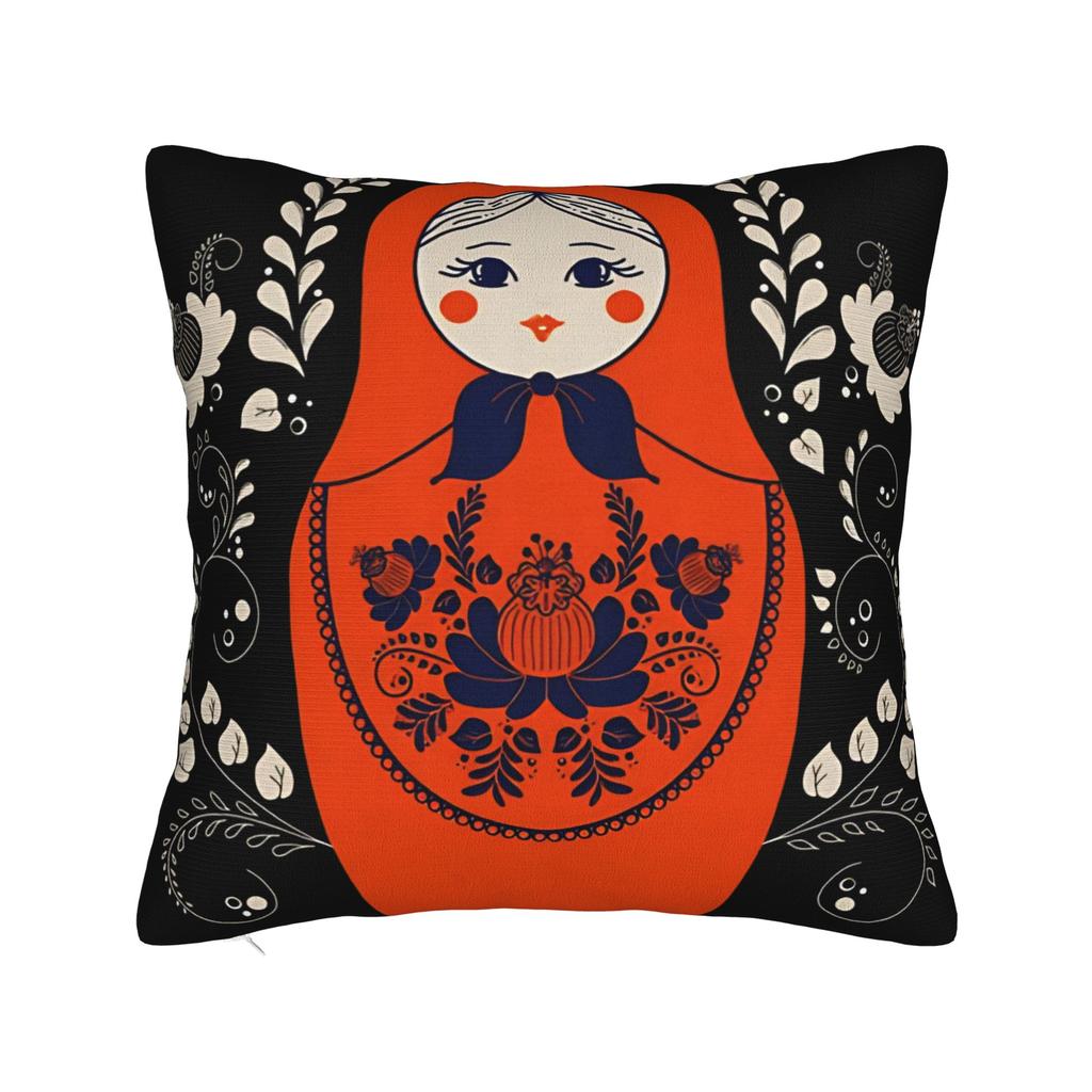 Soft and Sweet Home Russian Doll Matryoshka Decorations Pillowcases Stuff  Pillow Covers Zippered Multi-Size