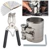 4inch Car Engine Piston Circle Compressor Tool, Adjustable Sizes From 2 Inch To 7 Inch with Piston Installer Plier, Silvery 50mm,175mm Piston Circle