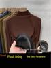 2024 Korean Style Warm Long-Sleeve Turtleneck Plus Velvet Women’s Base Layer Top