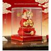 Solar-Powered God of Wealth Shaking Head Ornament - Creative Office Desktop Decoration for Wealth Attraction and Opening Ceremonies