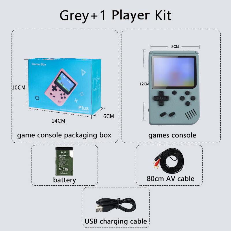 Retro Taşınabilir Mini El Video Oyun Konsolu 8 Bit 3.0 Inç Renkli LCD Çocuk Renkli Oyun Oyuncu Dahili 500 Oyun