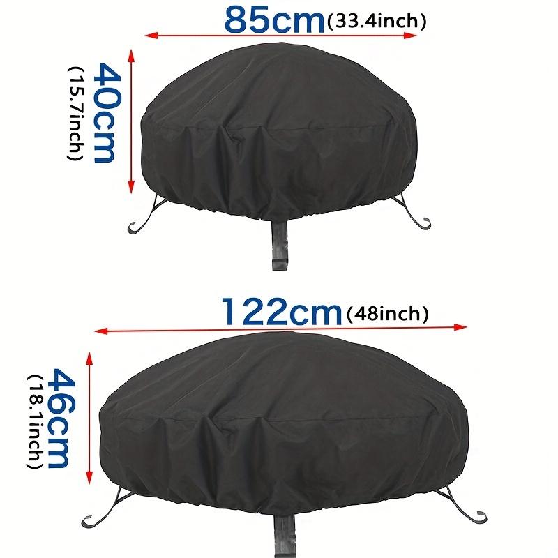 1 Fireplace Cover, Fire Pit Cover, and A Fire Pit Cover with Adjustable Drawstrings.
