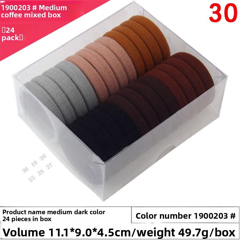 High-elasticity Box Towel Hair Band Fresh Hyuna Colorful Hair TieTowel Band Candy-colored Rubber Band