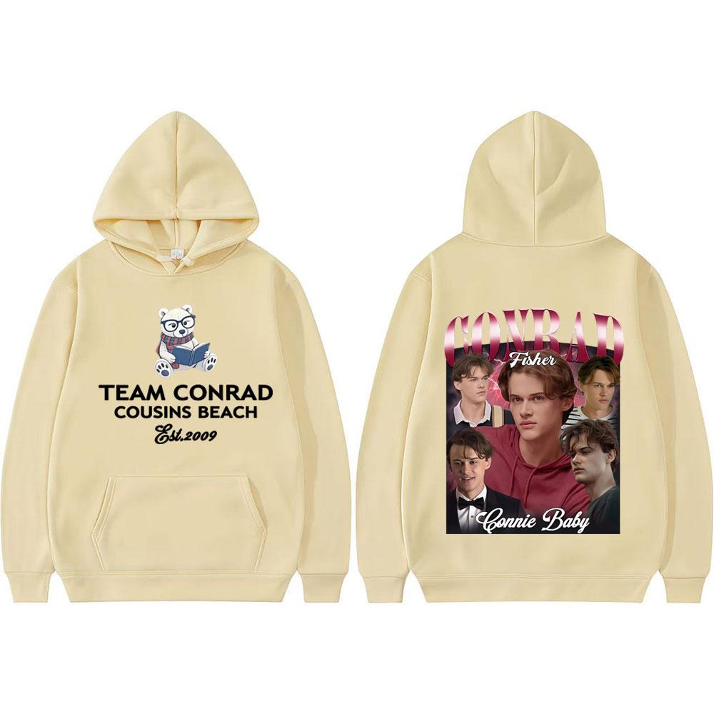 Team Conrad Cousins Beach Sweatshirt I Turned Pretty Movie Y2k Conrad Fisher Hoodies Men Women Oversized Loose Hoodie Streetwear