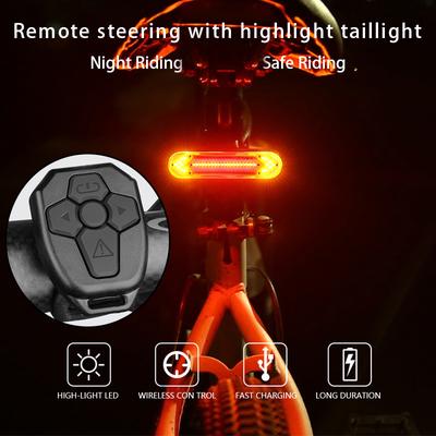 Fahrrad Lichter Rücklicht Drahtlose Fernbedienung Led Blinker USB Lade Mountainbike Rücklicht Warnung Licht