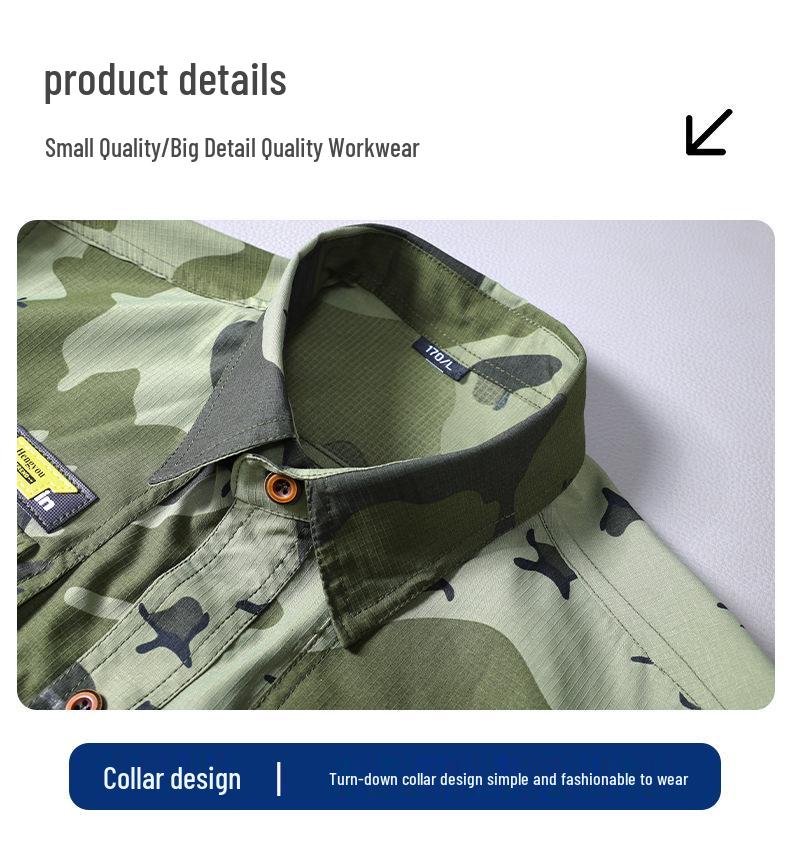 Pánská rychleschnoucí letní pracovní sada: Prodyšný oblek chránící před sluncem pro venkovní stavební a dílenské práce