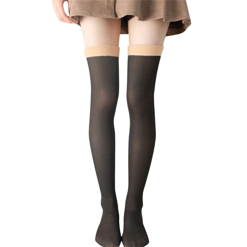 Women's Winter Socks Soft Thick Warm Socks Stretchy Thigh High Socks Long Socks