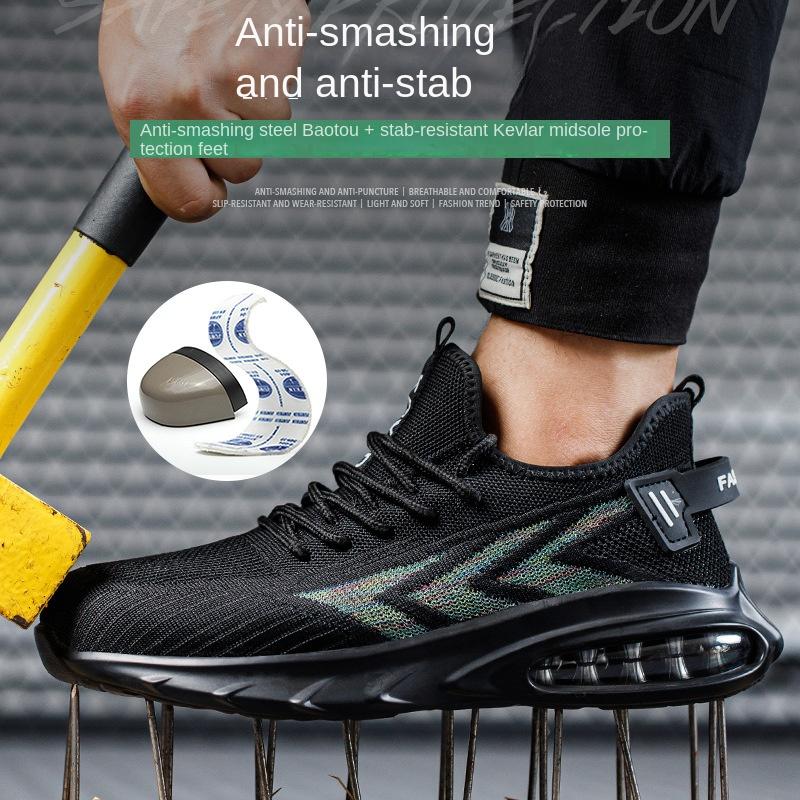 Arbeitsschuhe Herren Anti-Quetsch- und Durchtrittssicher Luftpolster Leicht Stahlkappe Sicherheitsschuhe Arbeitsschuhe