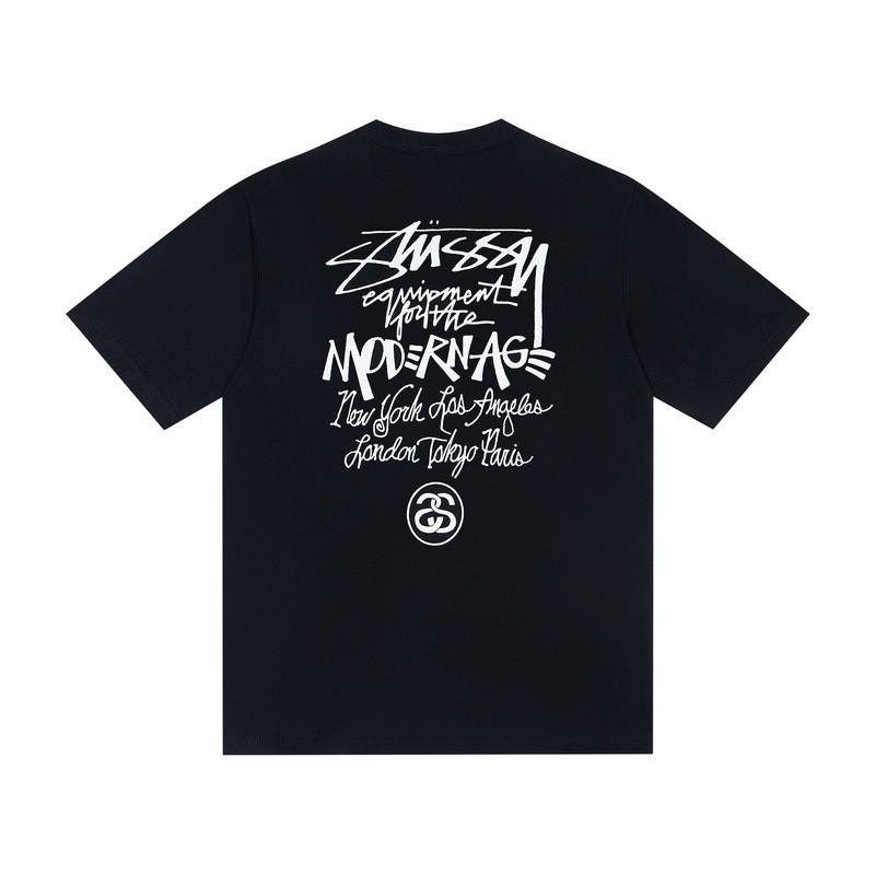 Camiseta de Algodón Unisex de Corte Holgado con Estampado de Letras Camiseta Casual de Manga Corta para Adolescentes y Adultos