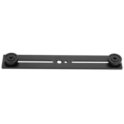 Portable Dual Head Flash Bracket Holder for 1/4"" Screws Tripod Light Stand Camera