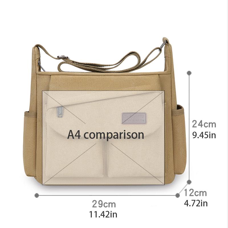 Men's crossbody bag, multi pocket design - large capacity shoulder bag - outdoor essentials, functial storage, city commuters