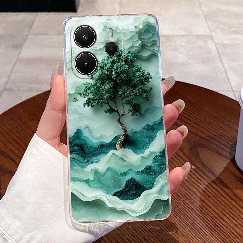 Back Cover For Redmi Note 14 5G Case Transparent Silicone Aesthetic Luxury Fashion Cute Cat Casing Shockproof Bumper 24094RAD4G