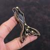 Підвіска з кістки динозавра, підвіска, обплетена мідним дротом, підвіска у вигляді риби, прикраси з дорогоцінним камінням з кістки динозавра, ручна робота, підвіска в стилі бохо, мідні прикраси для подарунка
