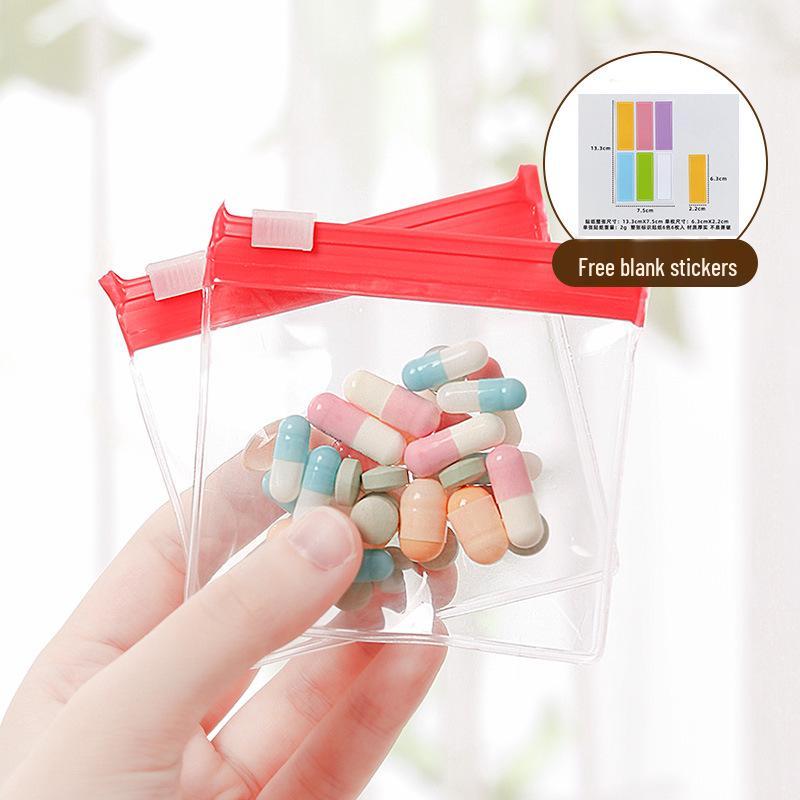 

Portable Disposable Medicine Storage Bag for Travel 1 Pack + Sticky Note