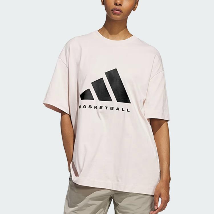 Adidas Basketball Comfortable Soft Short Sleeve T-Shirt Unisex Tops Light-Purple JD6129