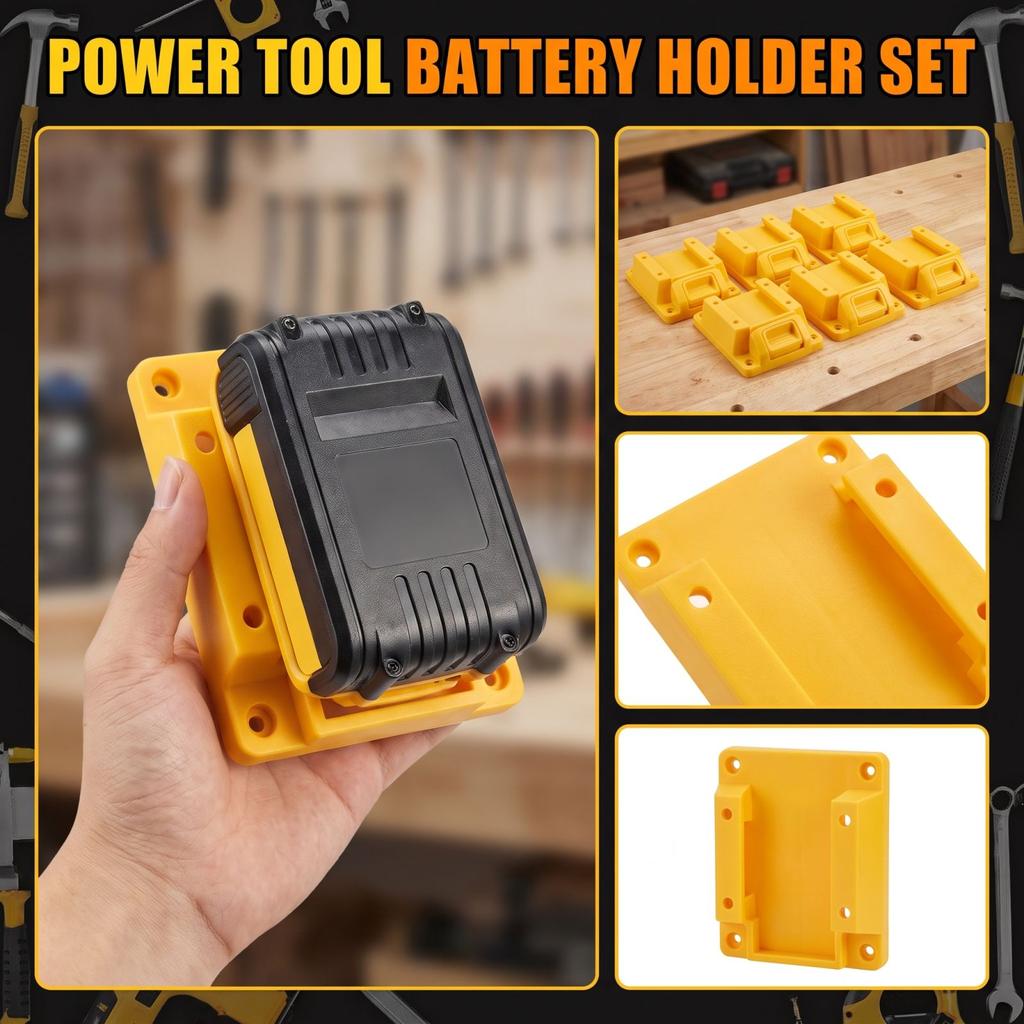 5-Pack 2-in-1 Tool Battery Holder for Cordless Tools