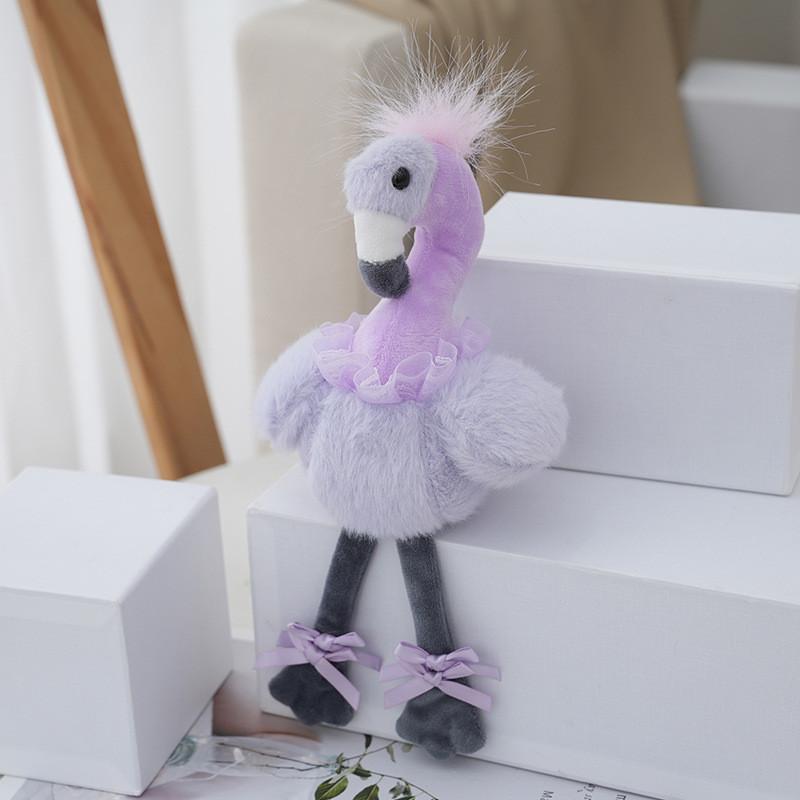 Entzückender Flamingo Hase Plüsch Schlüsselanhänger Weiches Flauschiges Spielzeug Für Taschen Und Schlüssel