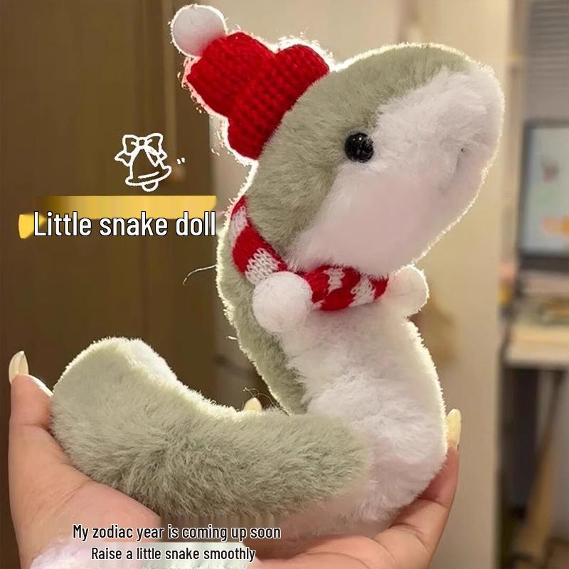 

Плюшевая игрушка Зеленая Змея - Талисман Года Змеи, Милое украшение для дивана и гостиной