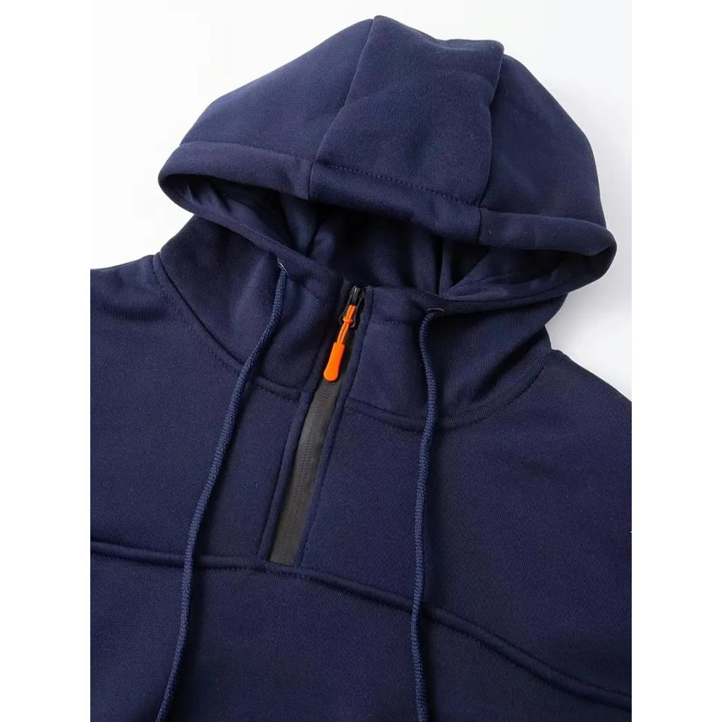 Frühlings- und Herbst Herren Lockerer Hoodie Hoodie Halbreißverschluss Pullover Herren Sport- und Freizeit-Hoodie