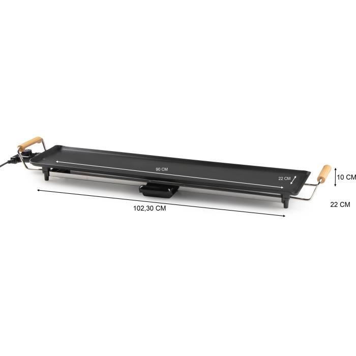 Plancha XXL - DOMO - DO8313TP - 1800 W - 90 x 22 cm - Schwarz