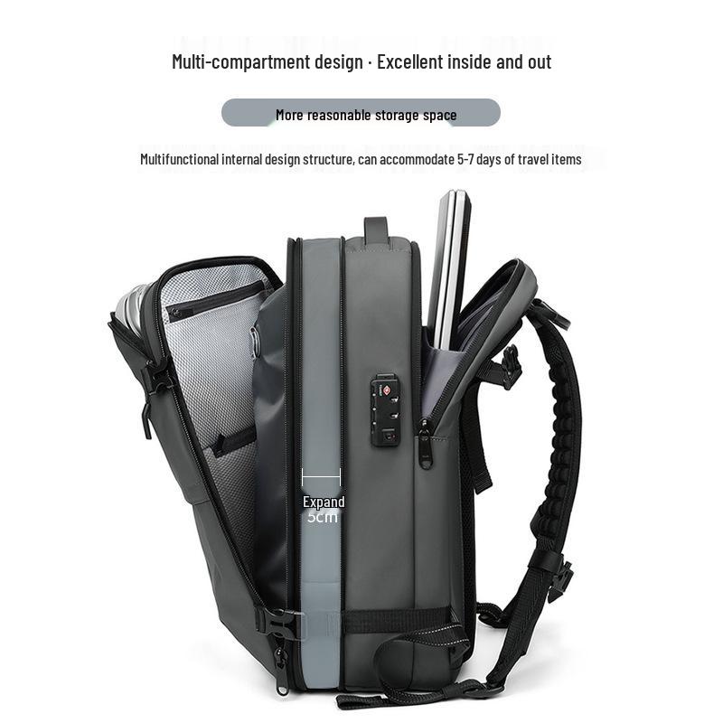 Men's Premium Business Travel Waterproof Backpack with Vacuum Compression