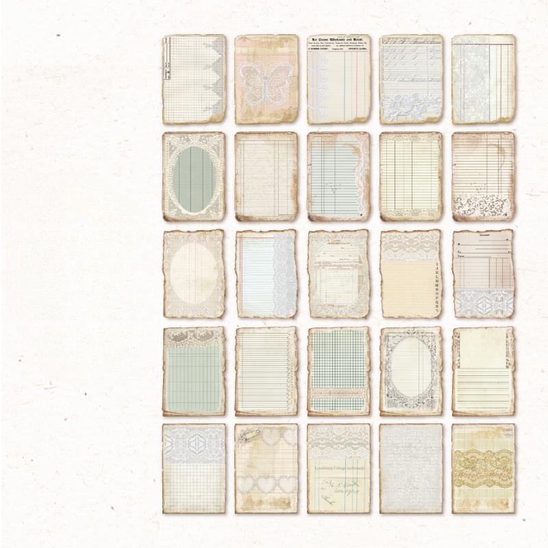Hrippy 50 Pezzi Carta Vintage Per Scrapbook, Memo E Diario – Formato 4,5x15 Cm – Ideale Per Album E Lettere