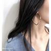 New Exaggerated Square Hoop Earrings Large Earrings S925 Silver Needle European and American Style Fashion Simple and Elegant Japanese and Korean Ins
