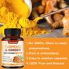 Turmeric Ginger Capsules 1950mg Contains Curcumin+Ginger+Black Pepper Extract to Protect Joint Heart and Brain Health 120 Capsules