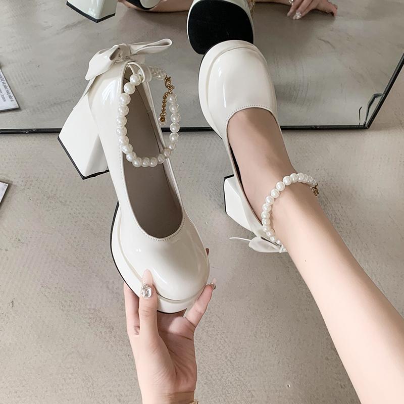 Designer Shoes Women High Heels Mary Jane Shoes Pumps New Ladies White Women Heels Platform Shoes Women's Heels Zapatos De Mujer