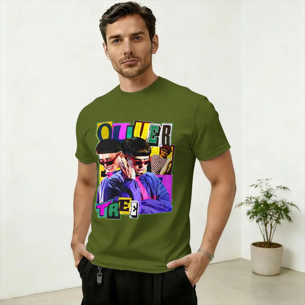 Sänger Oliver Tree 1993 bis 2026 Unisex T-Shirt Lässiges T-Shirt Kurzarm Rundhalsausschnitt T-Shirts 100% Baumwolle Große Größen Kleidung