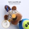 Corduroy Tennis Ball Dog Toy: Little Monkey Cow Shape with Paw Print Cotton Rope and Squeaker.