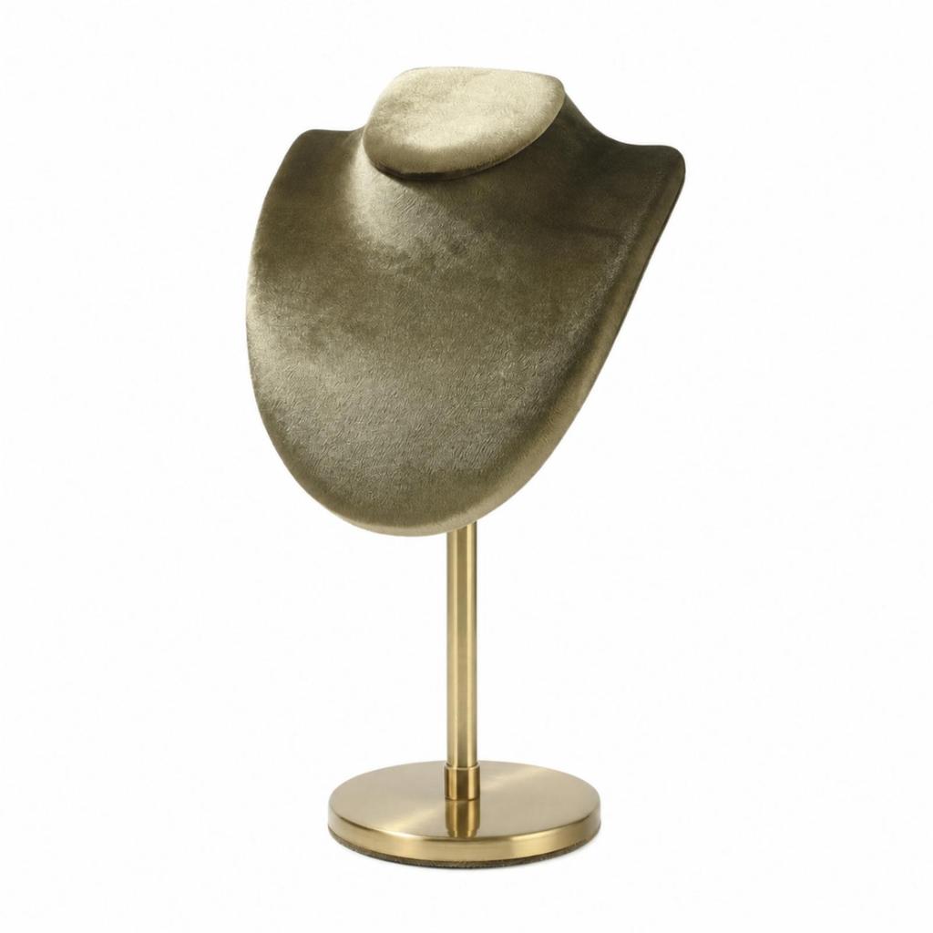 Velvet Necklace Bust Display Elegant Retail Jewelry Stand Desktop