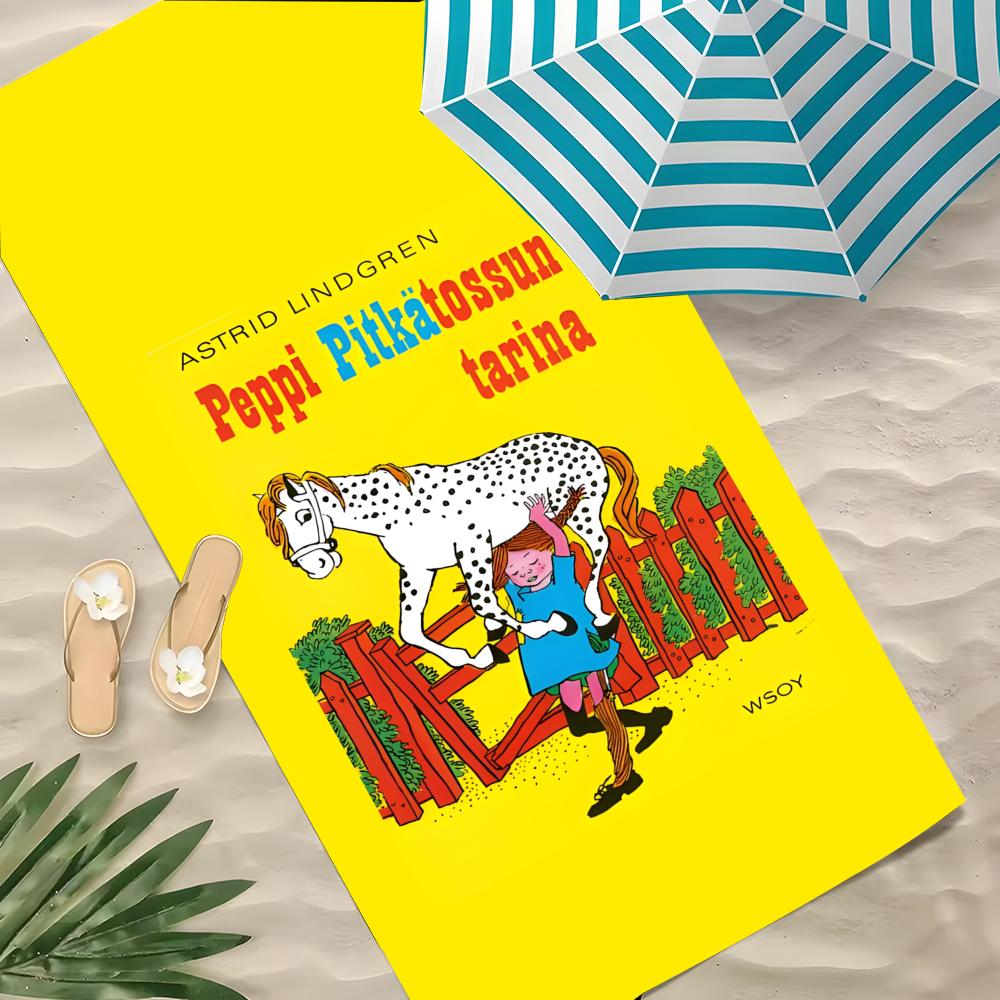 P-Pippi Longstocking Towel Beach Towel Quick Dry Sand Free Bath Towel for Summer Pool Travel Vacation