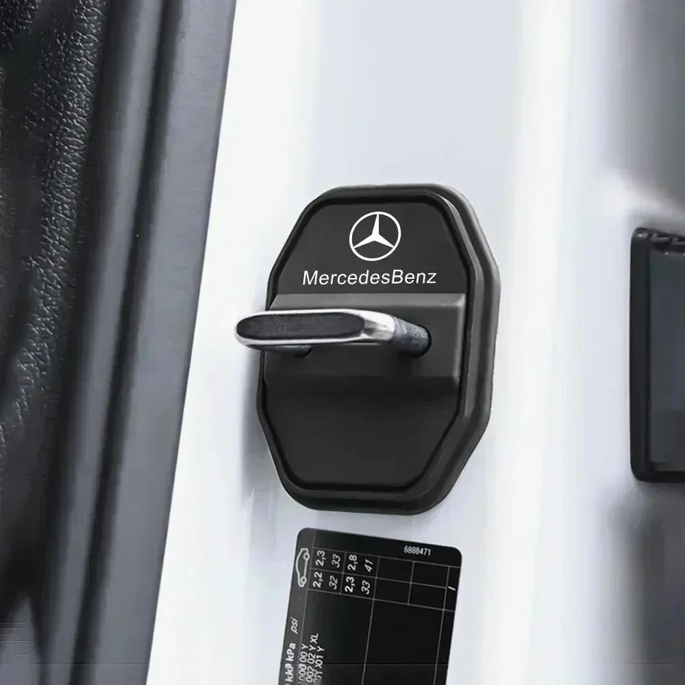 2/4Pcs Car Door Lock Anti-collision Silicone Cover for Mercedes Benz B/C/E Class A Class C200L GLC GLK CLA GLA AMG accessories GKMNO1