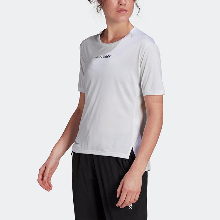 Adidas Terrex W Mt Tee Outdoor Sports Round Neck Short Sleeve Women Tops White H53387