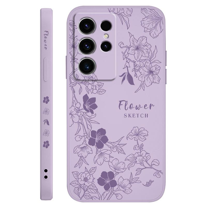 Line Morning Glory Phone Case For Samsung Galaxy S25 FE S24 S23 S22 S21 S20 S10 S10E Ultra Plus Note 20 Ultra Plus Cover
