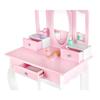 Coiffeuse - Kinderplay - GS3300 - Miroir et Tabouret - Accessoires Inclus - Rose