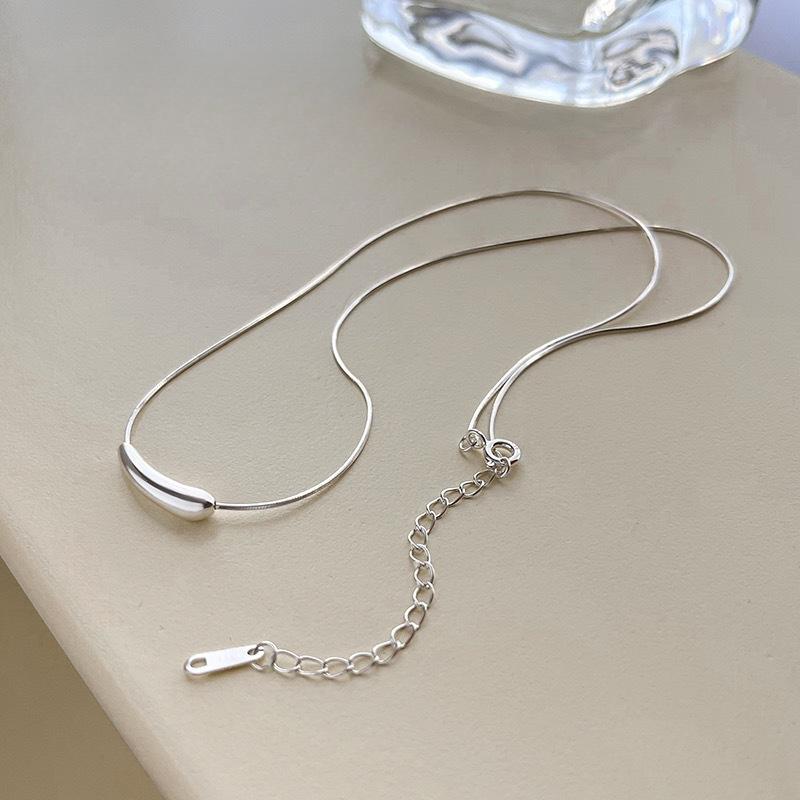 

Мужское ожерелье-цепочка на ключицу из стерлингового серебра S925 с простым холодным орнаментом в стиле «Баклажан» для девушек, подходящее всем 925