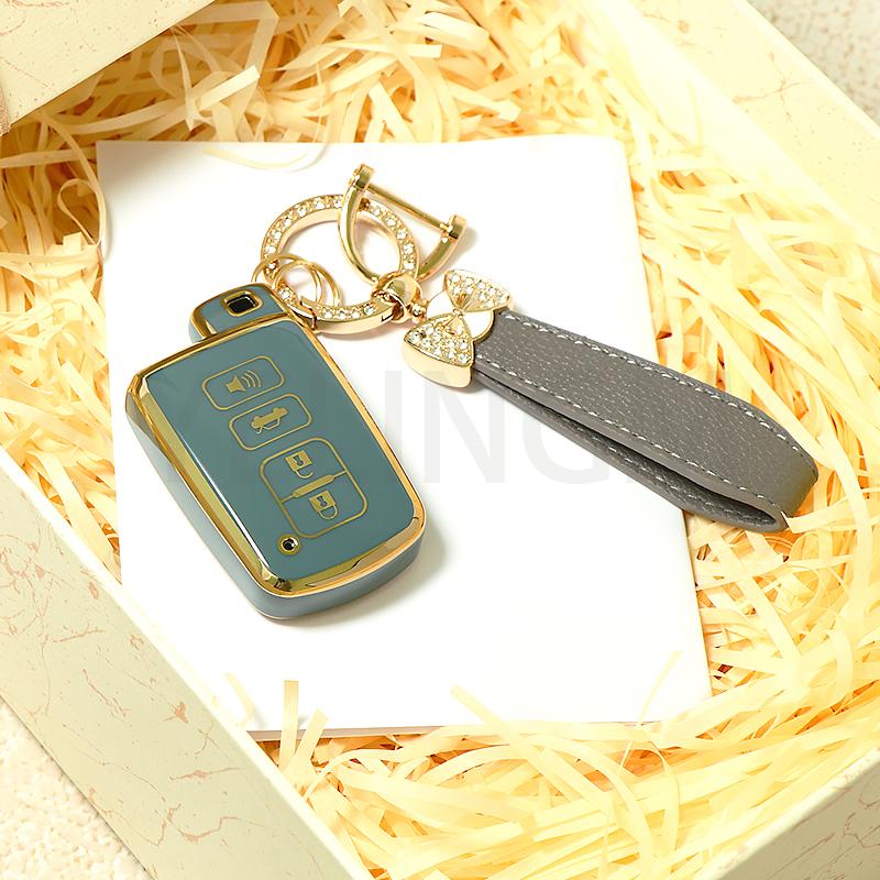 4Buttons Car Key Case Cover For Toyota Camry Corolla RAV4 Highlander Avalon 2015 - 2017 Smart Control Protector Shell Holder