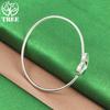 Adjustable 925 Sterling Silver Heart Bangle For Men Women Fashion Party Gifts For Girls' Birthday Exquisite Jewelry Accessories