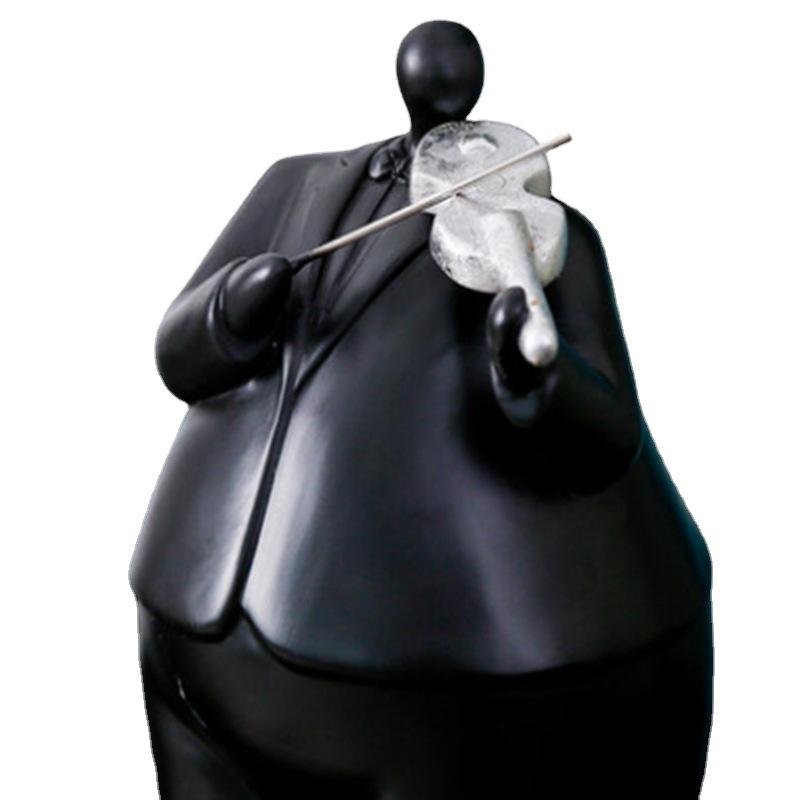 Resin Handicrafts Simulated Human Figure Sculpture Musical Instrument Cartoon Band Character Sculptures Home Decoration