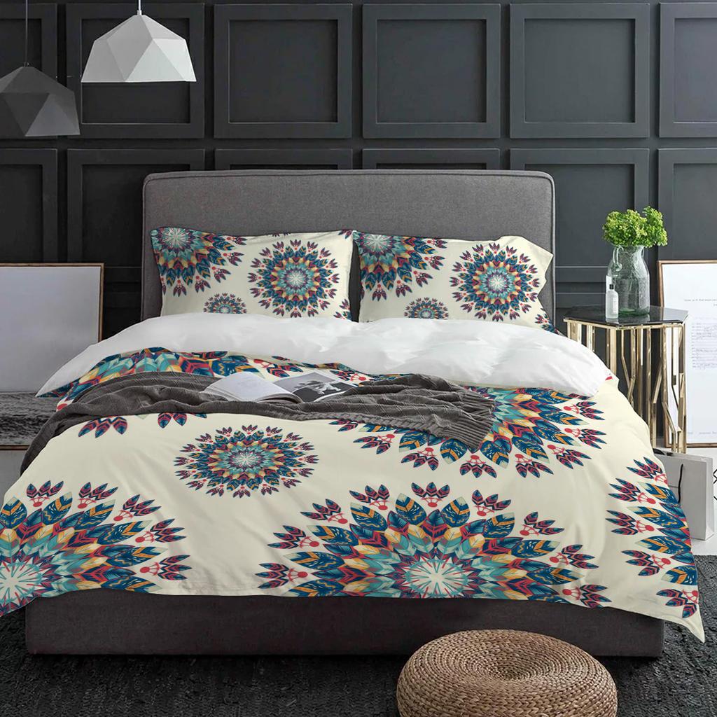 Mandala Bohemian 3pcs Couple Duvet Cover With Pillow Case Custom Comforter Bedding Set Quilt Cover Double Bed Home Textile