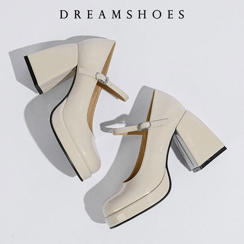 Fashion Women's High Heels Pumps Mary Janes Shoes Platform Pink Black Red Heeled Working Party Dance Wedding Female  Shoes