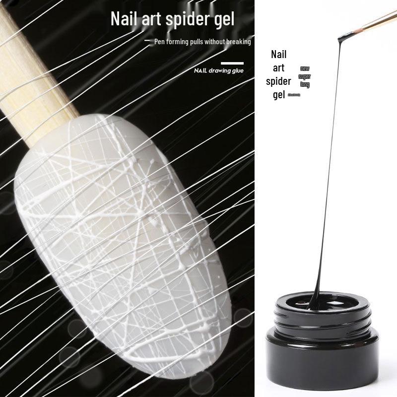 Japanese Elastic Drawing Gel for Nail Art - Creative Silk Color Painting, Spider Gel for Flowers and Lines