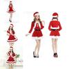 Christmas Santa Claus Adult Female Red Pleuche Dress Suit