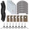 Kit d'accessoires de rechange pour aspirateur robot MONSGA MS1 MAX : comprend la brosse principale, les filtres, les lingettes de nettoyage et les sacs à poussière.