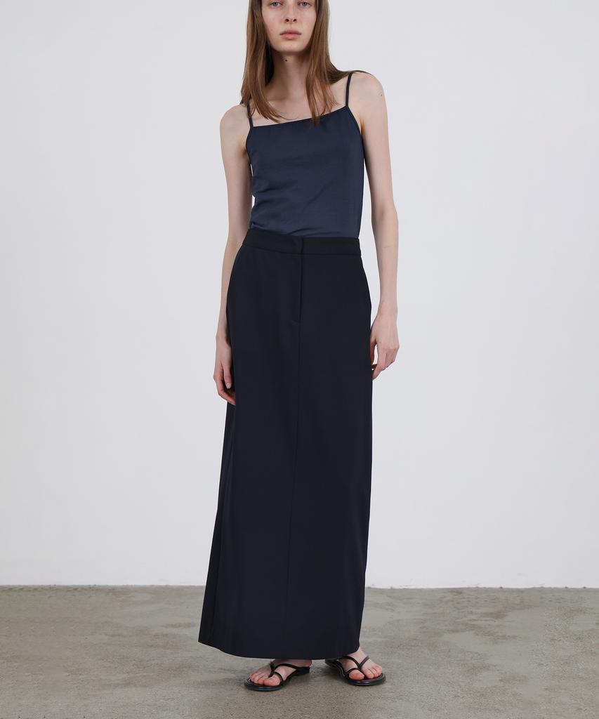 Leuba Straight Maxi Skirt - Navy