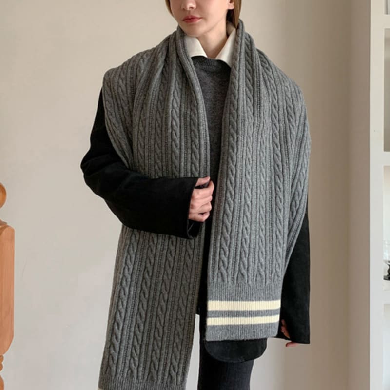 J.LARUEN Twisted Knit Muffler (5 Colors)
