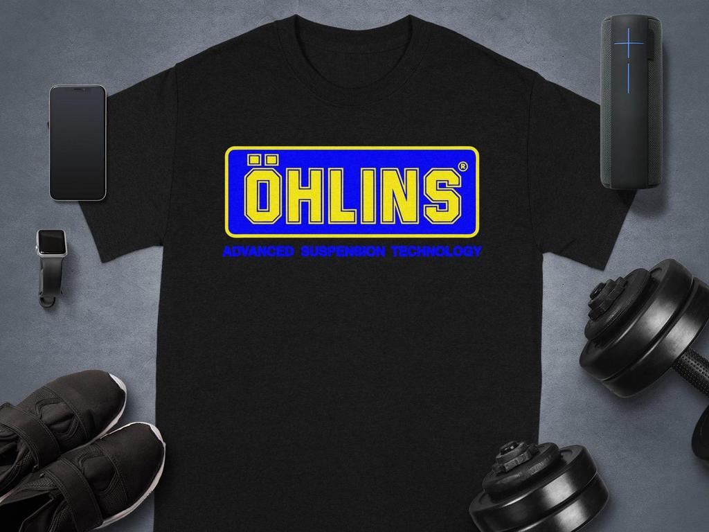 Ohlins Advanced Suspension Technology T-Shirt, Motorcycle Racing Tee, Automotive Enthusiast Gift, Biker Apparel, Motorsport Fan Shirt